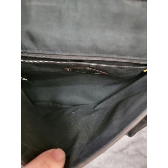 Fossil Purse Dark Brown Cowhide Leather Crossbody Bag‎ Adjustable Strap - Picture 4 of 12